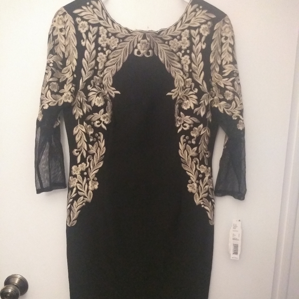 Antonio Melanie black and gold dress